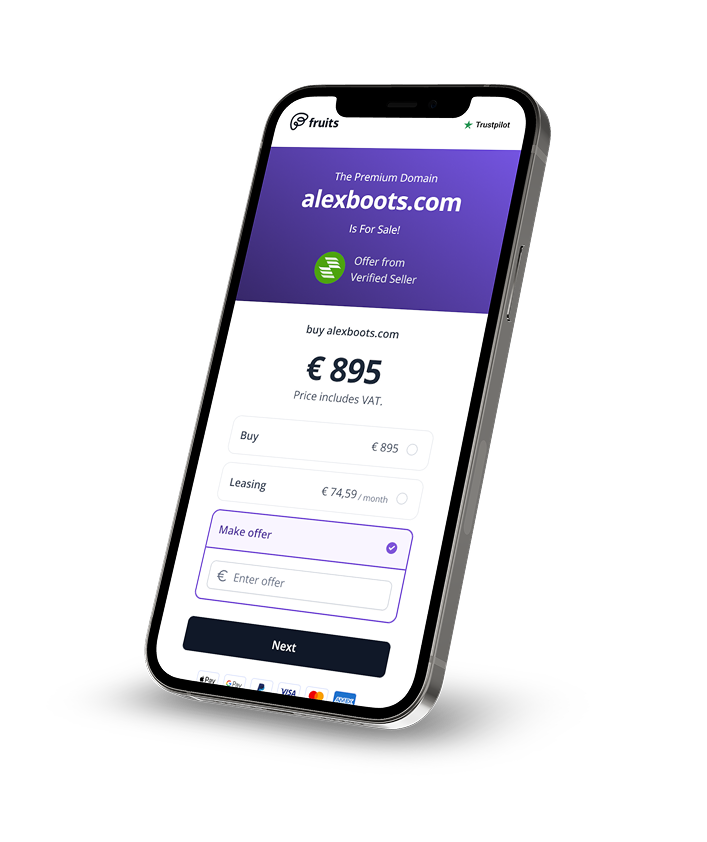 A phone showing a fruits sales landing page
